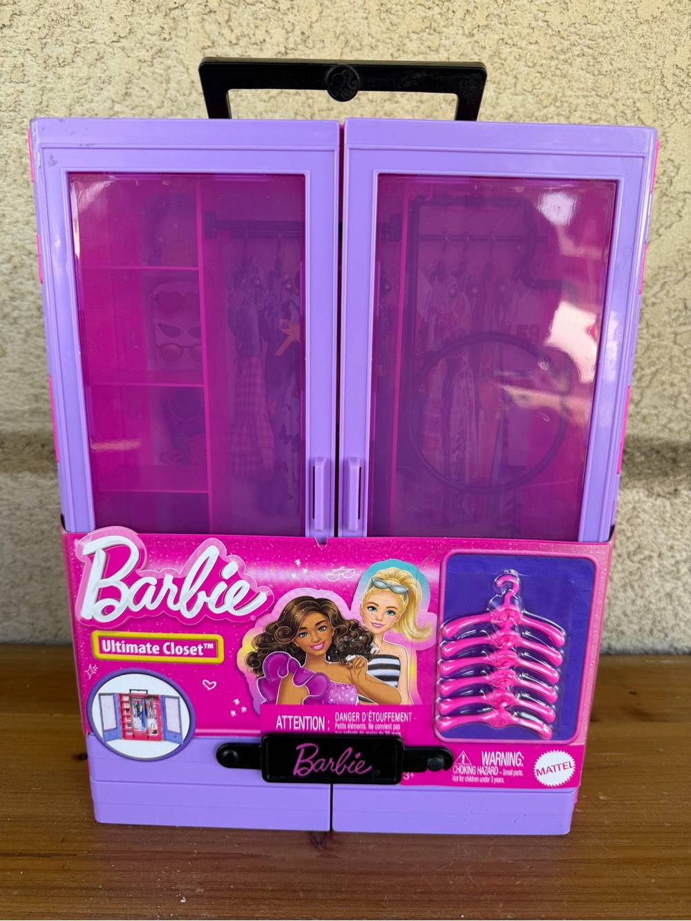 Barbie Purple and Pink Foldable Closet Play Storage Case